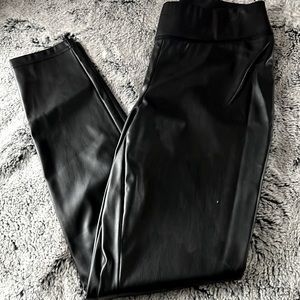 Black faux leather INC leggings
